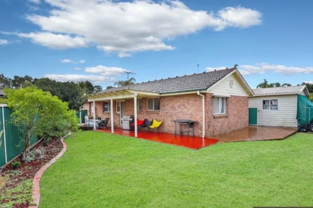Back garden of the Glendenning home